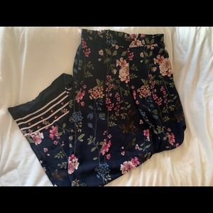 Floral Wide Leg Pants